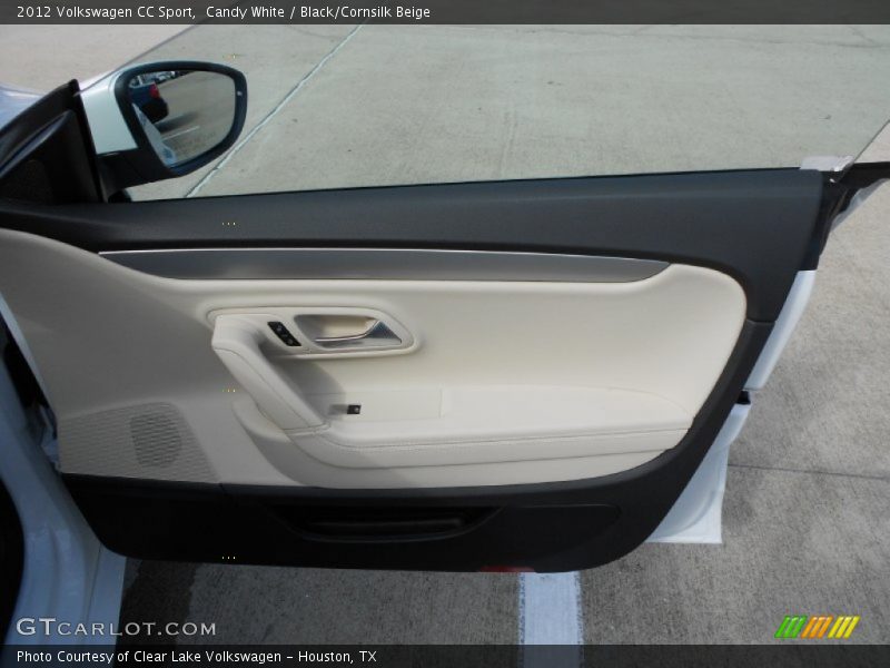 Candy White / Black/Cornsilk Beige 2012 Volkswagen CC Sport