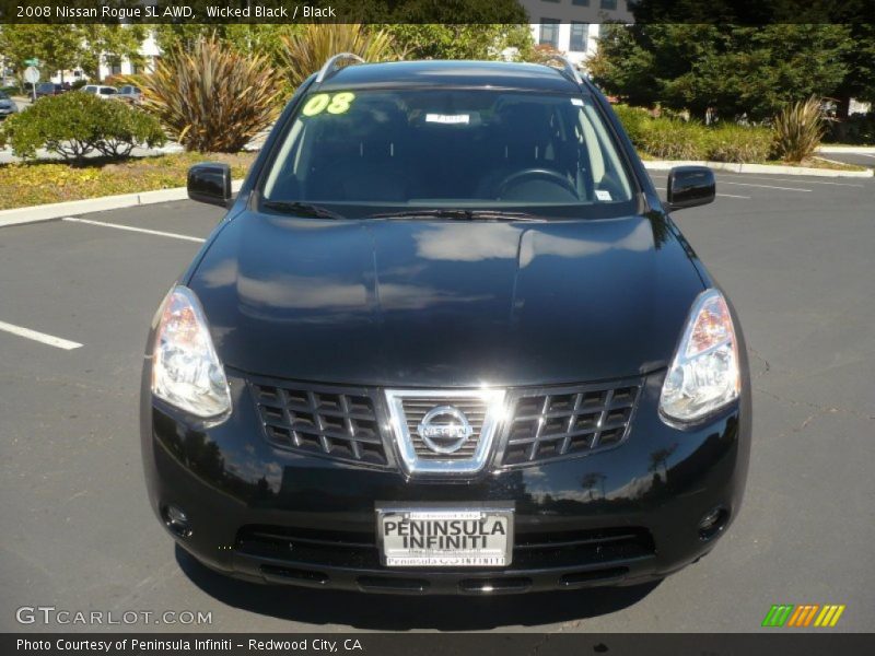 Wicked Black / Black 2008 Nissan Rogue SL AWD