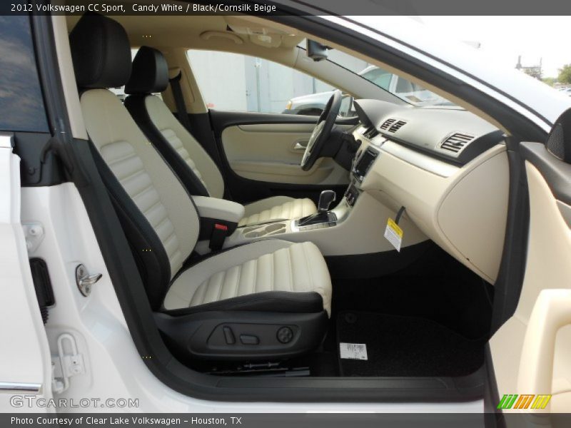 Candy White / Black/Cornsilk Beige 2012 Volkswagen CC Sport