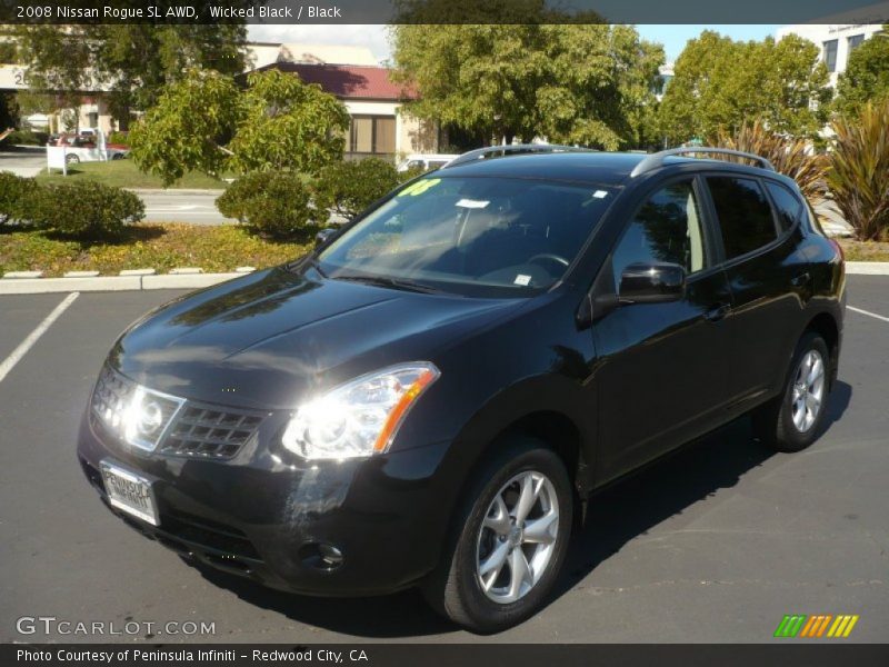 Wicked Black / Black 2008 Nissan Rogue SL AWD