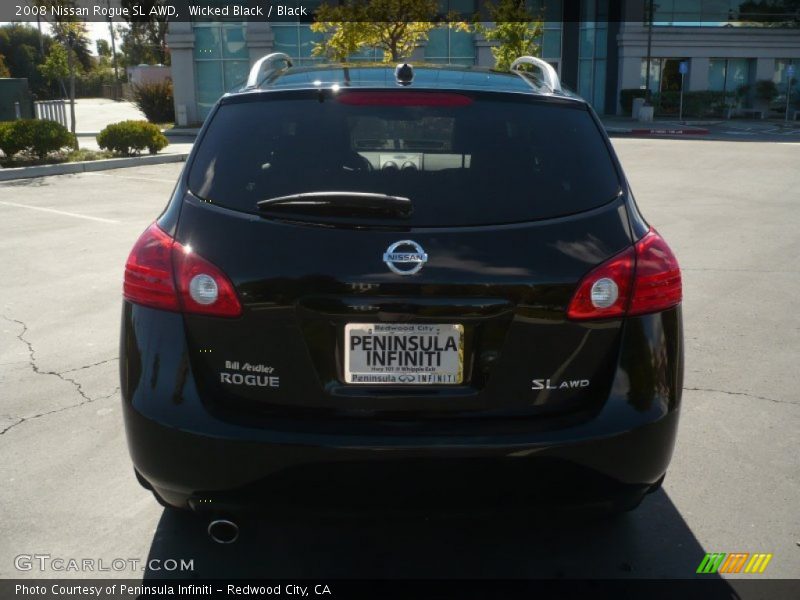 Wicked Black / Black 2008 Nissan Rogue SL AWD