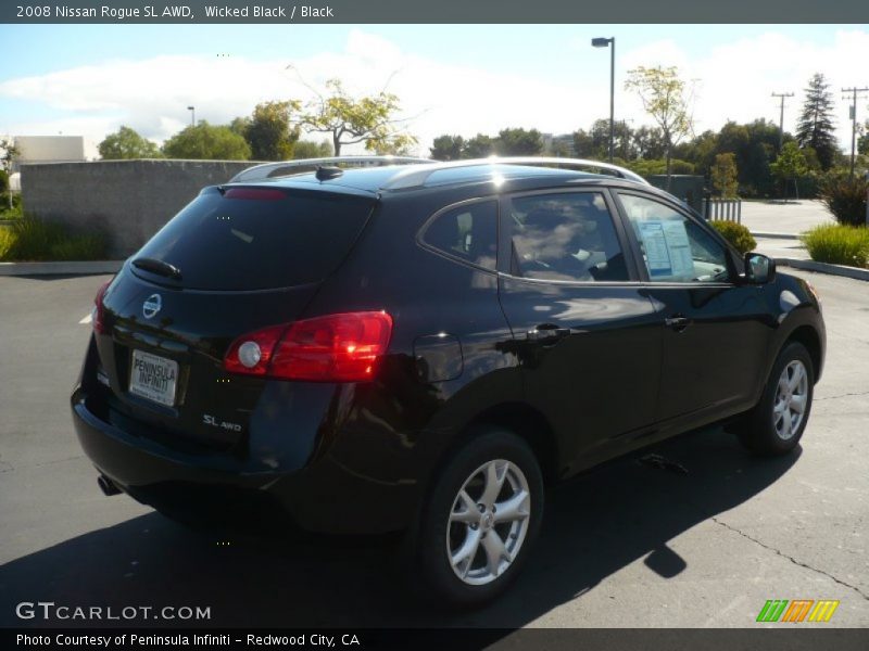 Wicked Black / Black 2008 Nissan Rogue SL AWD