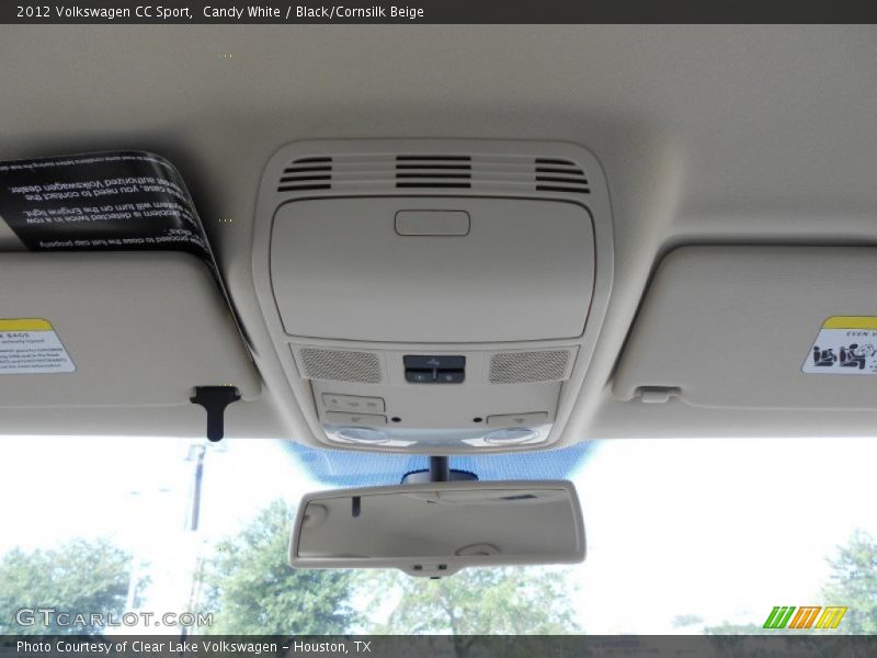 Candy White / Black/Cornsilk Beige 2012 Volkswagen CC Sport