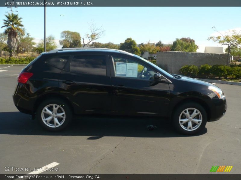 Wicked Black / Black 2008 Nissan Rogue SL AWD