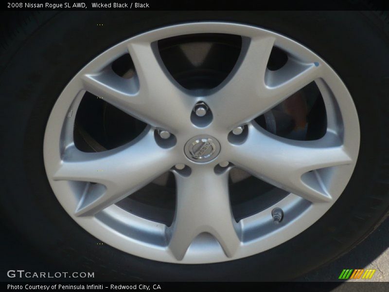 Wicked Black / Black 2008 Nissan Rogue SL AWD