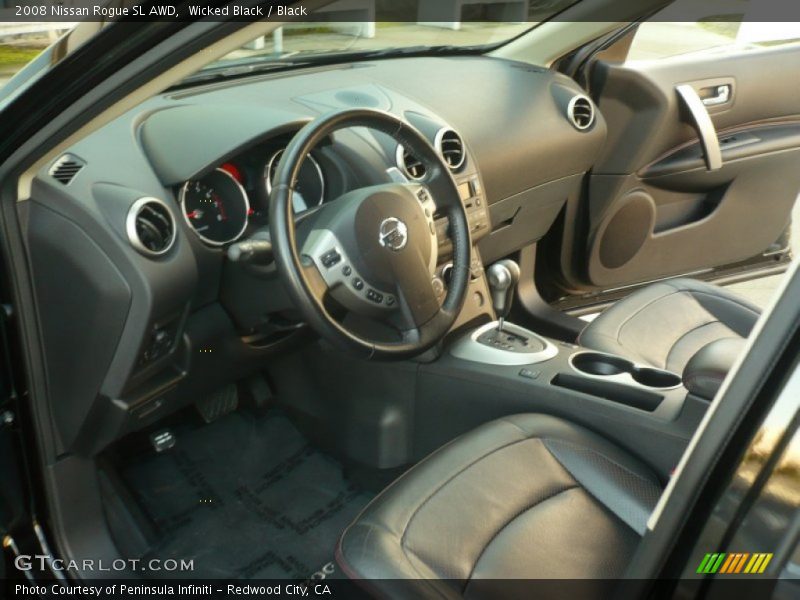 Wicked Black / Black 2008 Nissan Rogue SL AWD