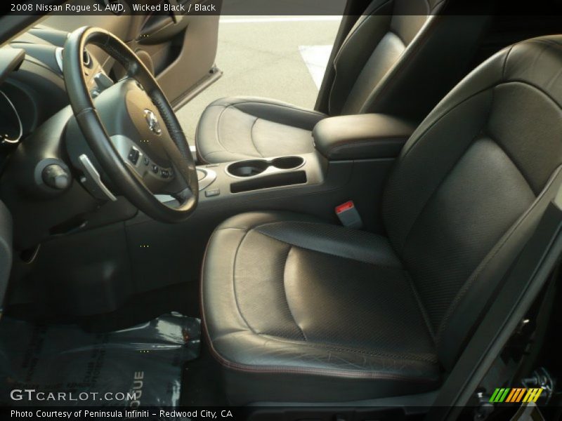 Wicked Black / Black 2008 Nissan Rogue SL AWD