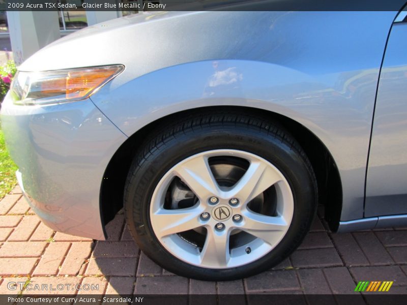 Glacier Blue Metallic / Ebony 2009 Acura TSX Sedan