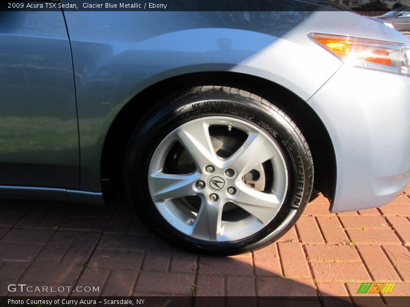 Glacier Blue Metallic / Ebony 2009 Acura TSX Sedan