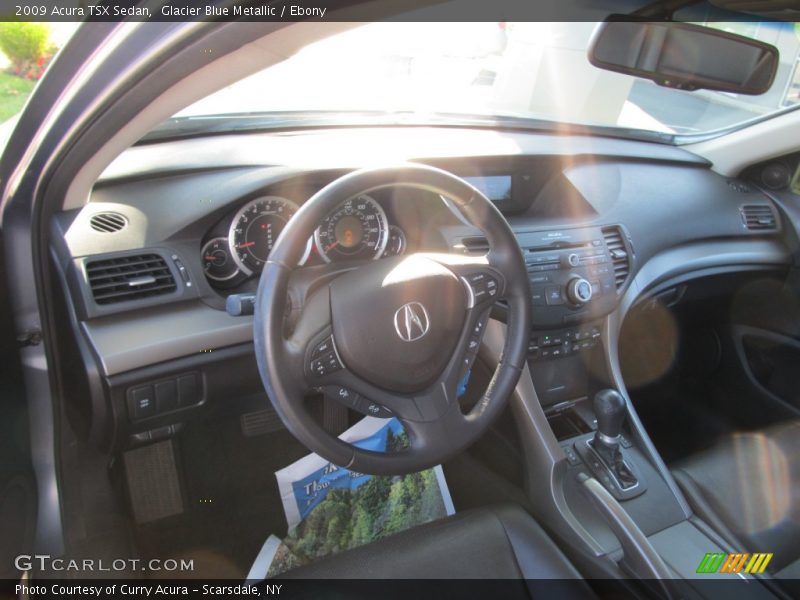 Glacier Blue Metallic / Ebony 2009 Acura TSX Sedan