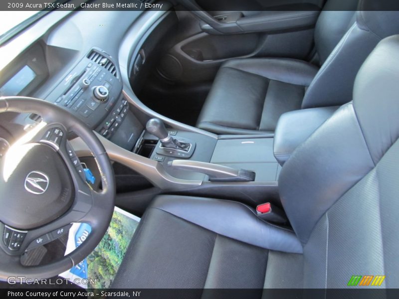 Glacier Blue Metallic / Ebony 2009 Acura TSX Sedan