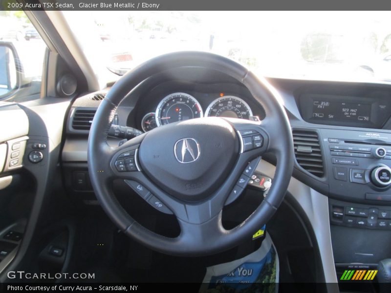 Glacier Blue Metallic / Ebony 2009 Acura TSX Sedan