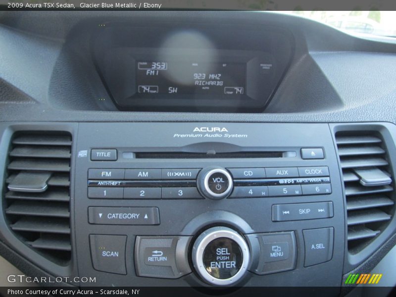 Glacier Blue Metallic / Ebony 2009 Acura TSX Sedan