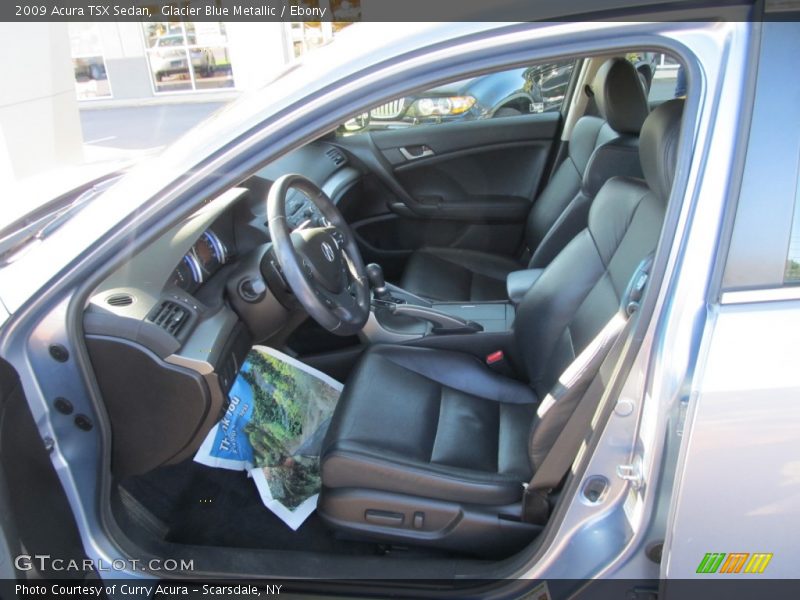 Glacier Blue Metallic / Ebony 2009 Acura TSX Sedan