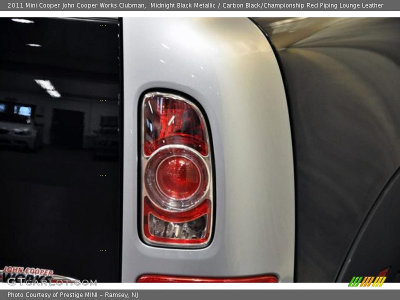 Midnight Black Metallic / Carbon Black/Championship Red Piping Lounge Leather 2011 Mini Cooper John Cooper Works Clubman
