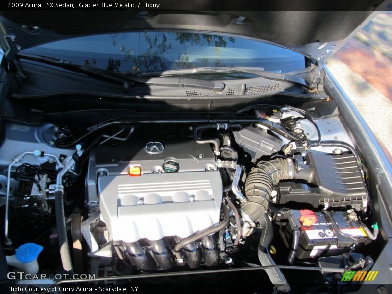 Glacier Blue Metallic / Ebony 2009 Acura TSX Sedan