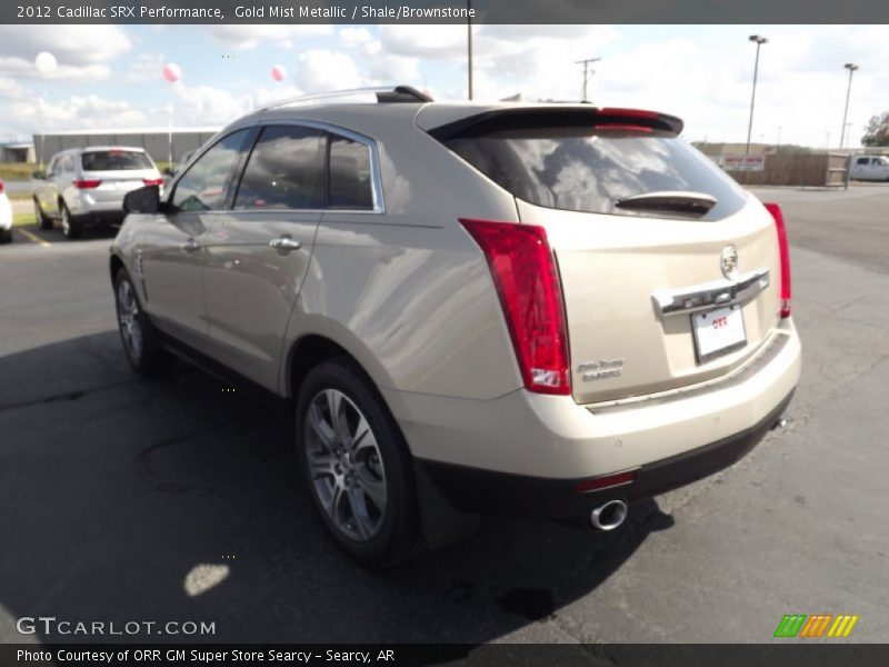 Gold Mist Metallic / Shale/Brownstone 2012 Cadillac SRX Performance