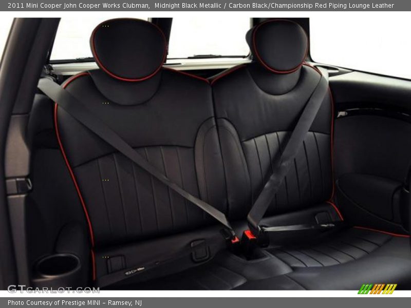  2011 Cooper John Cooper Works Clubman Carbon Black/Championship Red Piping Lounge Leather Interior