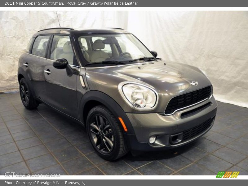 Royal Gray / Gravity Polar Beige Leather 2011 Mini Cooper S Countryman