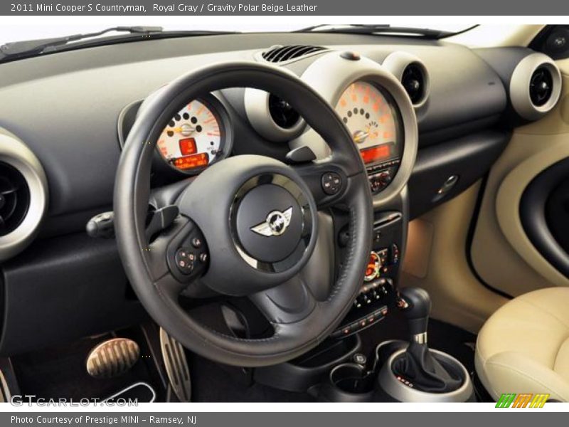 Royal Gray / Gravity Polar Beige Leather 2011 Mini Cooper S Countryman