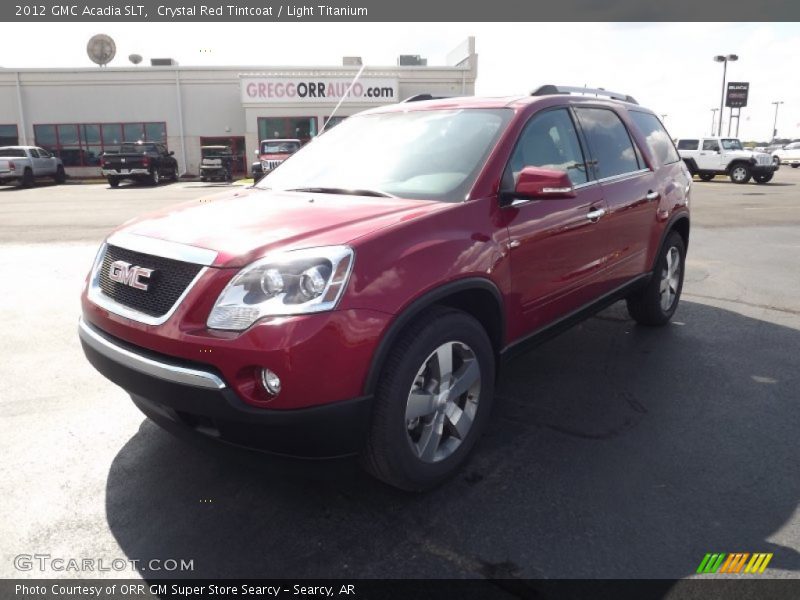 Crystal Red Tintcoat / Light Titanium 2012 GMC Acadia SLT