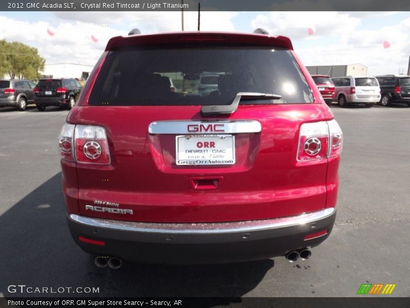 Crystal Red Tintcoat / Light Titanium 2012 GMC Acadia SLT