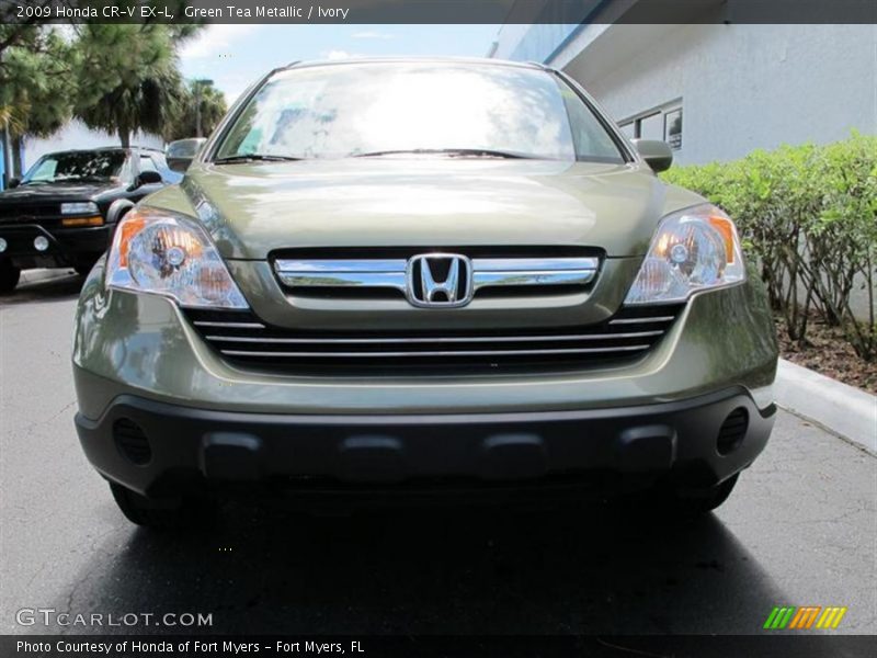 Green Tea Metallic / Ivory 2009 Honda CR-V EX-L