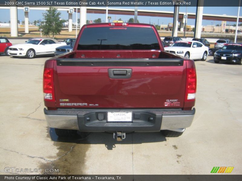 Sonoma Red Metallic / Texas Edition Black/Red 2009 GMC Sierra 1500 SLT Texas Edition Crew Cab 4x4