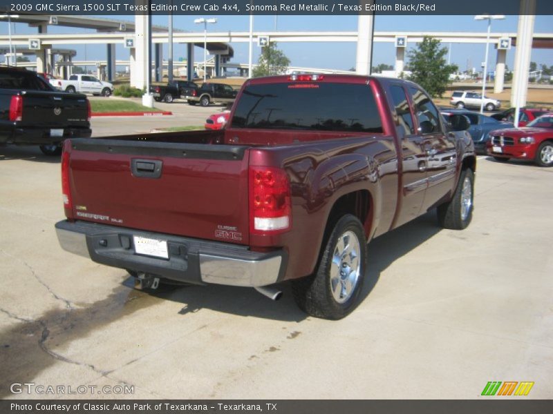 Sonoma Red Metallic / Texas Edition Black/Red 2009 GMC Sierra 1500 SLT Texas Edition Crew Cab 4x4