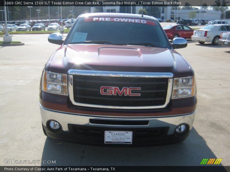 Sonoma Red Metallic / Texas Edition Black/Red 2009 GMC Sierra 1500 SLT Texas Edition Crew Cab 4x4