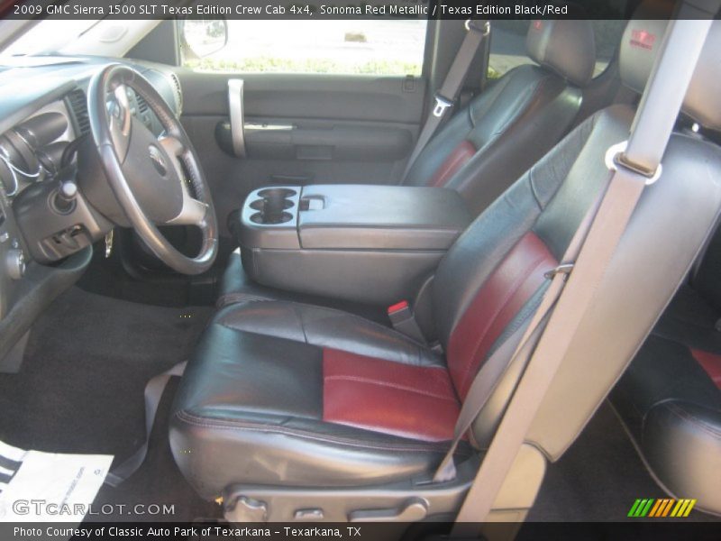  2009 Sierra 1500 SLT Texas Edition Crew Cab 4x4 Texas Edition Black/Red Interior