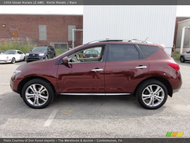 Merlot Metallic / Black 2009 Nissan Murano LE AWD