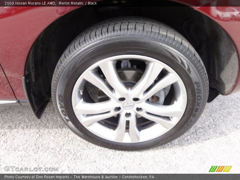 Merlot Metallic / Black 2009 Nissan Murano LE AWD