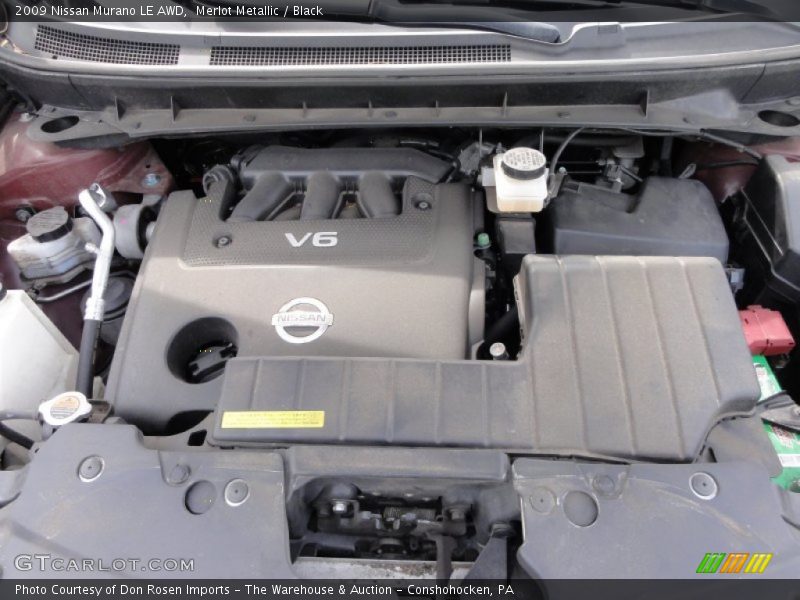 Merlot Metallic / Black 2009 Nissan Murano LE AWD