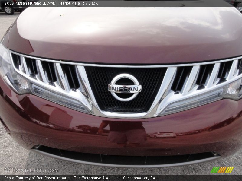 Merlot Metallic / Black 2009 Nissan Murano LE AWD