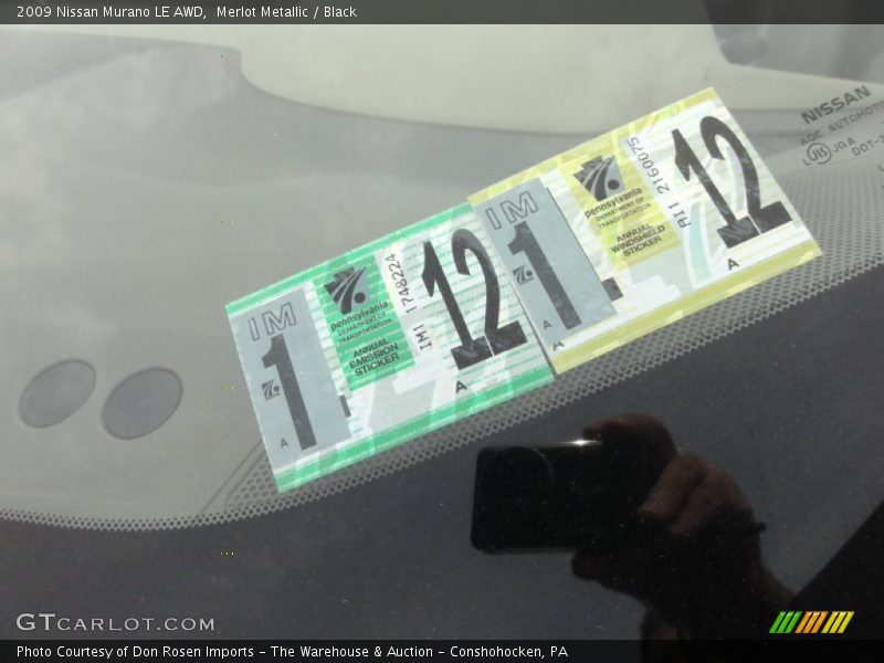 Merlot Metallic / Black 2009 Nissan Murano LE AWD