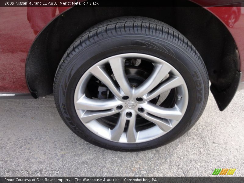 Merlot Metallic / Black 2009 Nissan Murano LE AWD