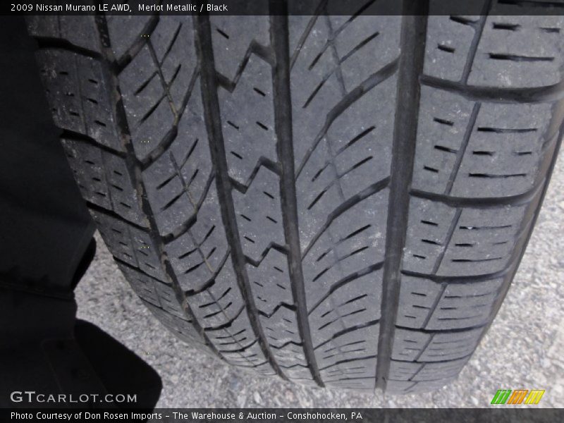 Merlot Metallic / Black 2009 Nissan Murano LE AWD