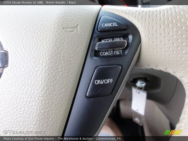 Merlot Metallic / Black 2009 Nissan Murano LE AWD