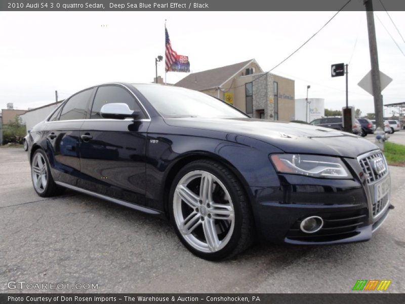 Deep Sea Blue Pearl Effect / Black 2010 Audi S4 3.0 quattro Sedan