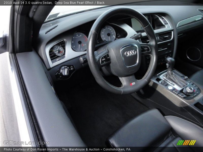 Deep Sea Blue Pearl Effect / Black 2010 Audi S4 3.0 quattro Sedan