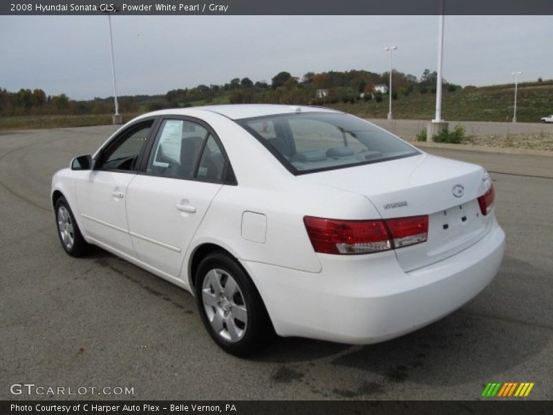 Powder White Pearl / Gray 2008 Hyundai Sonata GLS