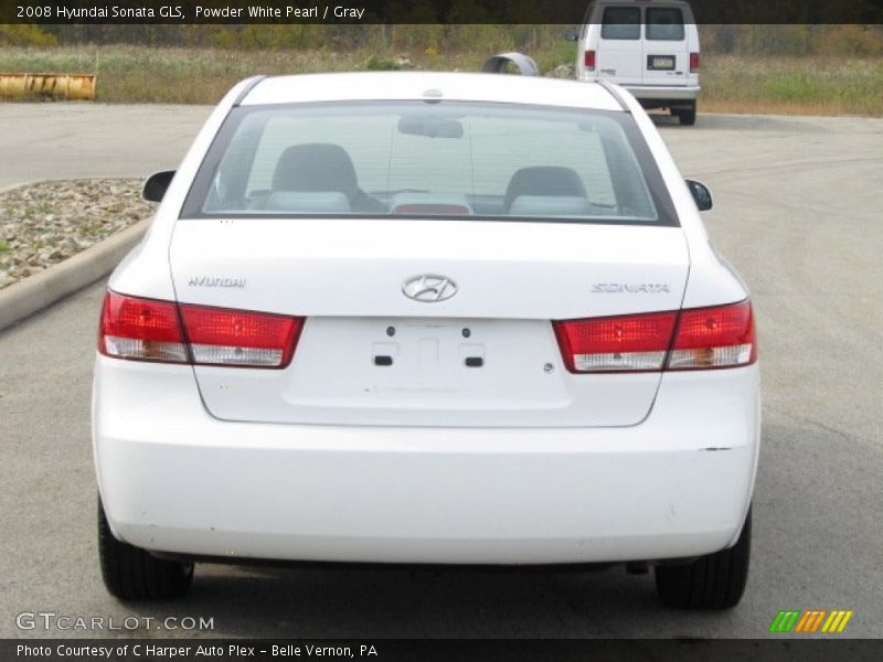 Powder White Pearl / Gray 2008 Hyundai Sonata GLS