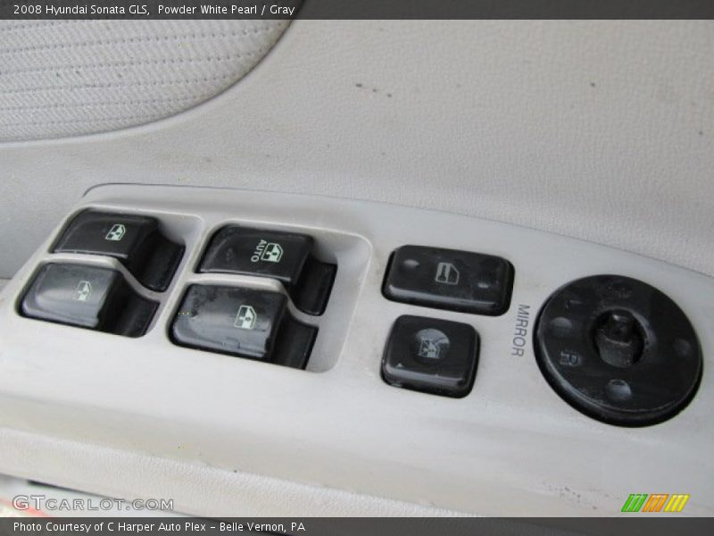 Powder White Pearl / Gray 2008 Hyundai Sonata GLS