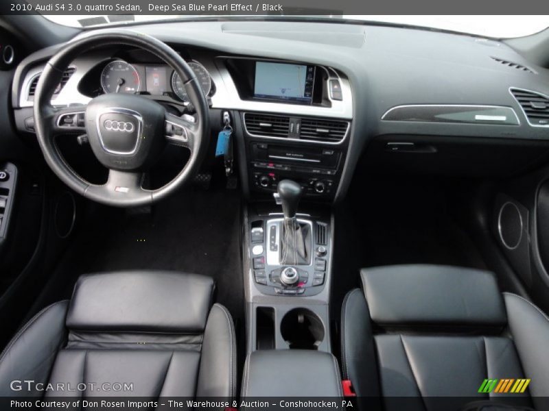 Deep Sea Blue Pearl Effect / Black 2010 Audi S4 3.0 quattro Sedan