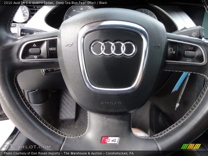 Deep Sea Blue Pearl Effect / Black 2010 Audi S4 3.0 quattro Sedan