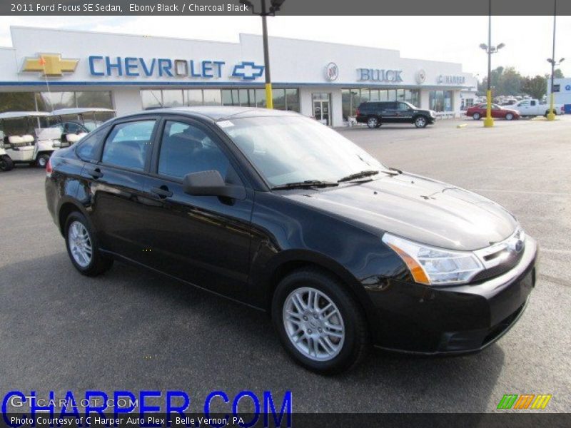 Ebony Black / Charcoal Black 2011 Ford Focus SE Sedan