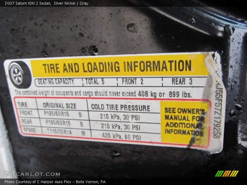 Silver Nickel / Gray 2007 Saturn ION 2 Sedan