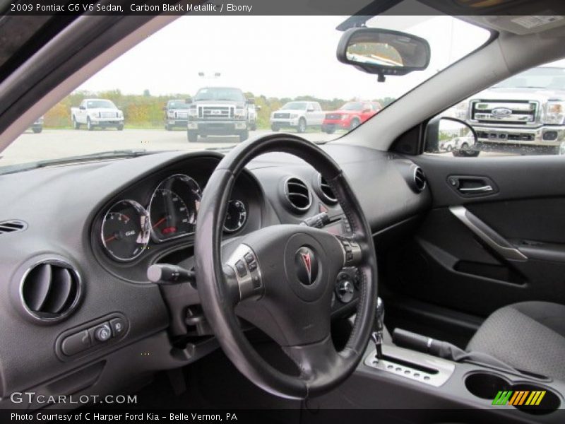 Carbon Black Metallic / Ebony 2009 Pontiac G6 V6 Sedan