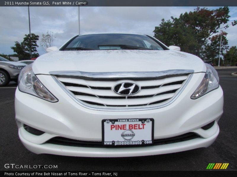 Pearl White / Camel 2011 Hyundai Sonata GLS